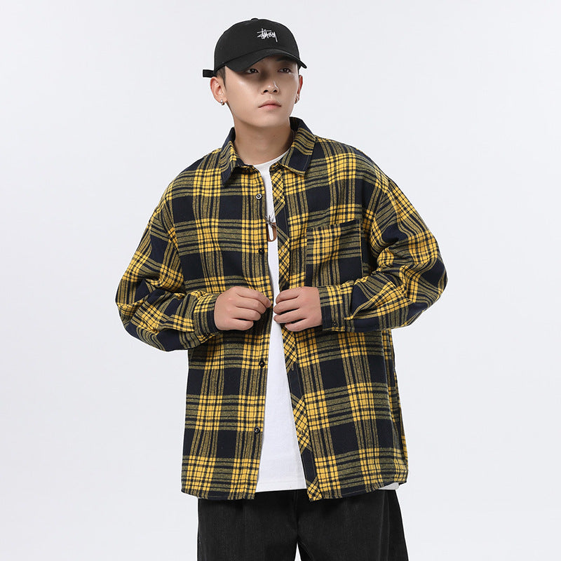 Brushed Plaid Flannel Overshirt