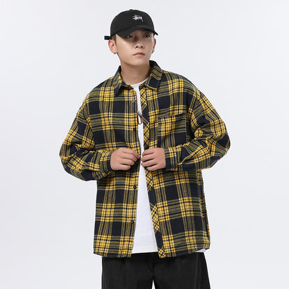 Brushed Plaid Flannel Overshirt