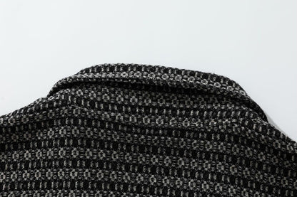 Micro-Pattern Camp-Collar Shirt (Short Sleeve)