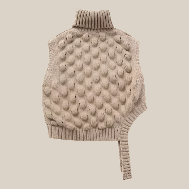 Turtleneck Knitted Short Vest - RUN THE STREETS COLLABORATIVE