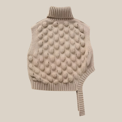Turtleneck Knitted Short Vest - RUN THE STREETS COLLABORATIVE