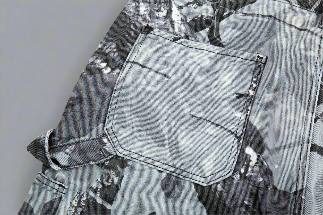 Street Shadows Camo Denim Shorts - RUN THE STREETS COLLABORATIVE