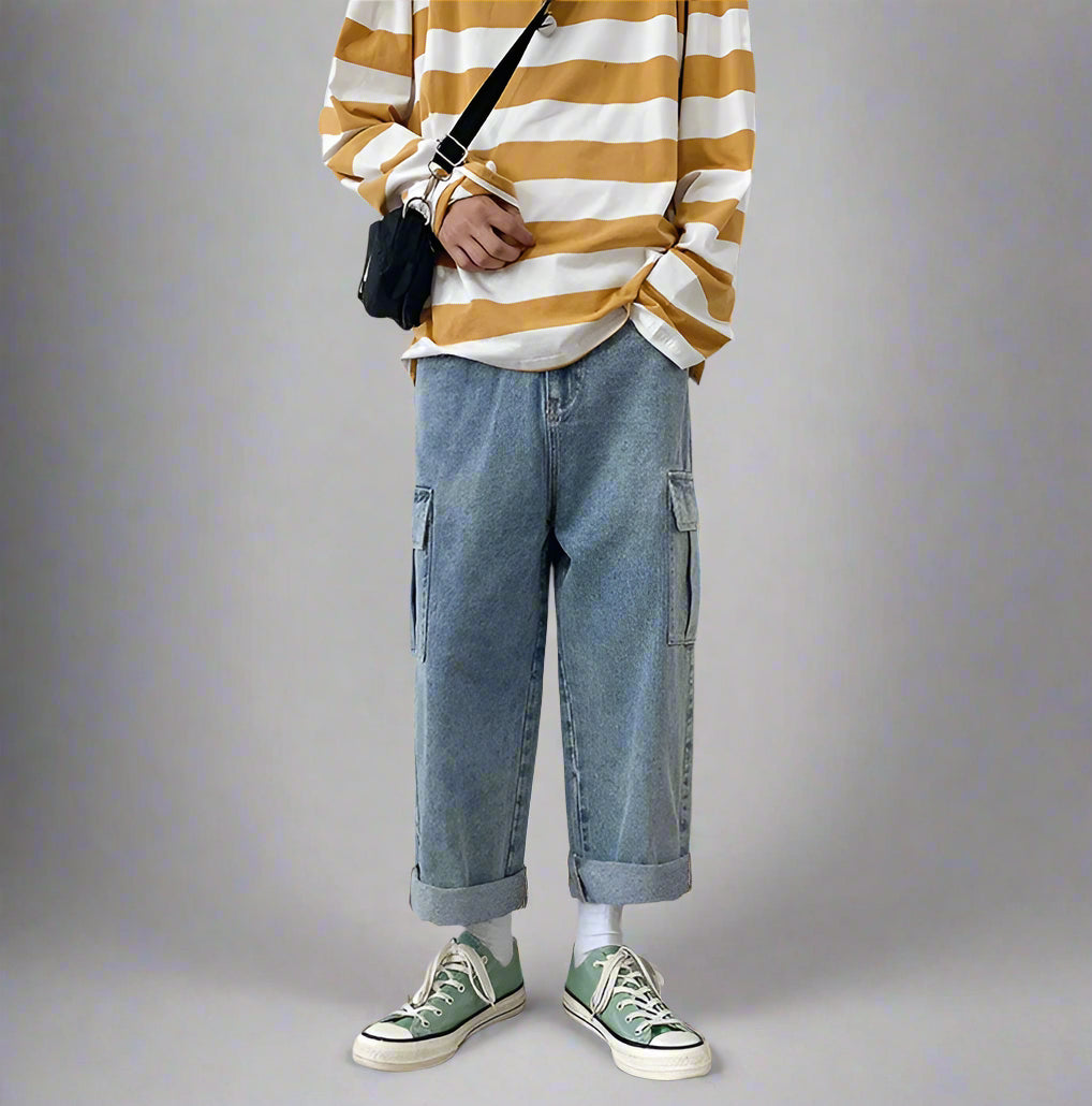 Men’s Straight-Leg Cargo Jeans - RUN THE STREETS COLLABORATIVE