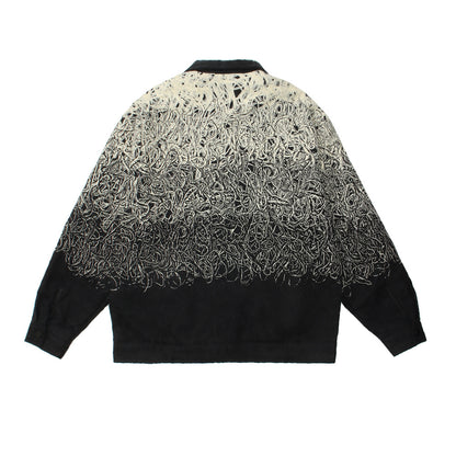 Gradient Embroidered Corduroy Overshirt