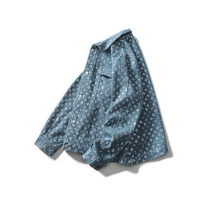 Sequin Denim Trucker Jacket