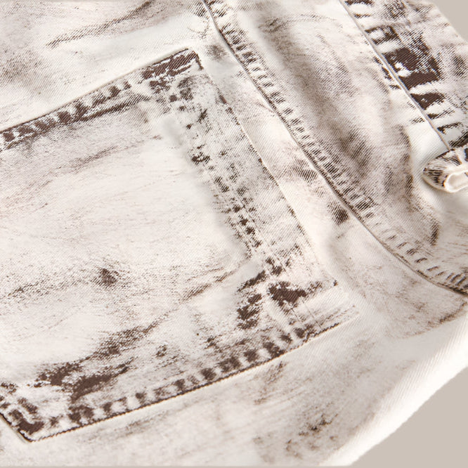 Distressed Dirty Denim Cargo Pocket Shorts - RUN THE STREETS COLLABORATIVE