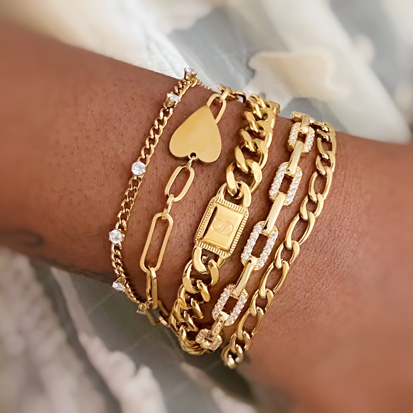 Uptown Cuban Chain Initial Bracelet - RUN THE STREETS COLLABORATIVE