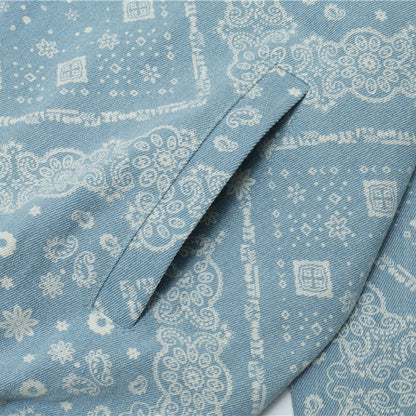 Bandana Denim Varsity Jacket