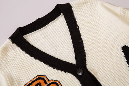 Varsity Letter Patch Cardigan