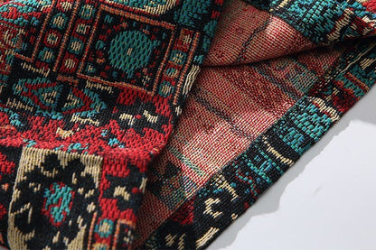 Pattaya Red Tribal Knit Shorts - RUN THE STREETS COLLABORATIVE