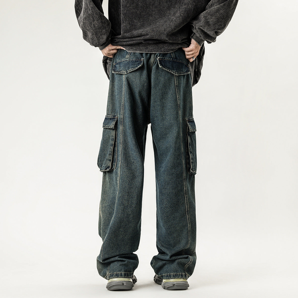 American Retro Washed Workwear Jeans - RUN THE STREETS COLLABORATIVE