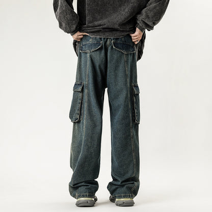 American Retro Washed Workwear Jeans - RUN THE STREETS COLLABORATIVE