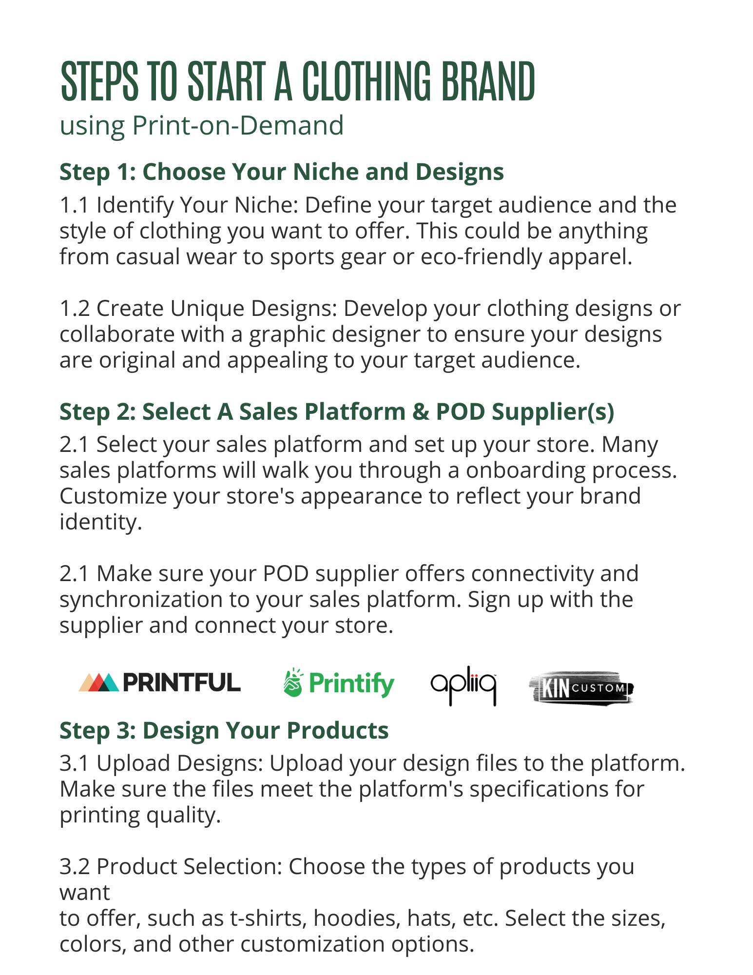 Start a Clothing Brand Using The POD Method E-Book — Build Your Brand No Inventory Low Startup Limited Risk - RTS Collaborative