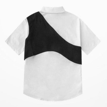 Tactical Strap Panel Short Sleeve Shirt