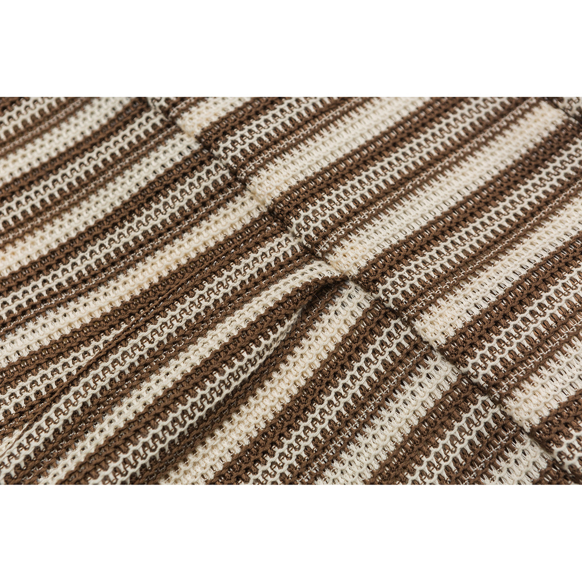 Stripped Knit Short Sleeve Shirt - RUN THE STREETS COLLABORATIVE