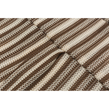 Stripped Knit Short Sleeve Shirt - RUN THE STREETS COLLABORATIVE