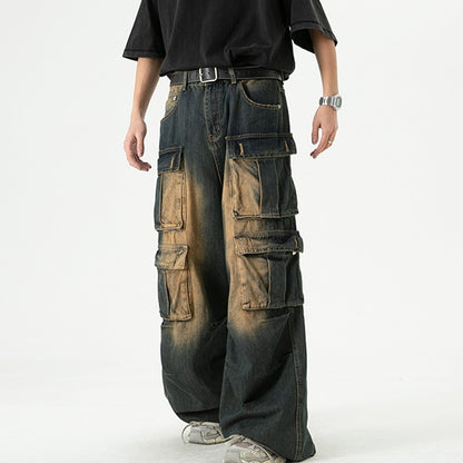 American Retro Washed Workwear Jeans - RUN THE STREETS COLLABORATIVE