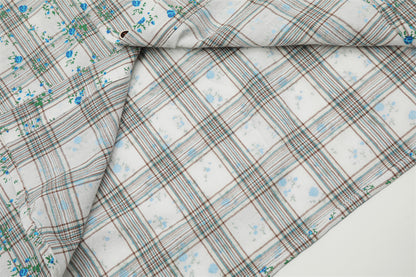 Floral Plaid Long-Sleeve Button Shirt