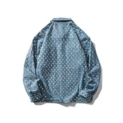 Sequin Denim Trucker Jacket