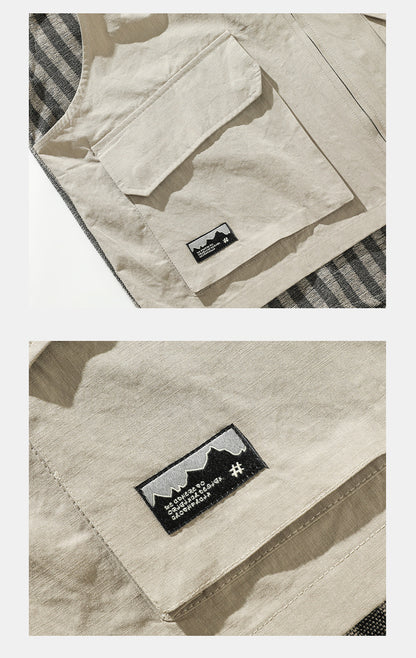 Striped Layered Vest Over Shirt - RUN THE STREETS COLLABORATIVE