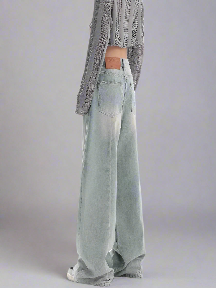 Retro Baggy Straight-Cut Jeans - RUN THE STREETS COLLABORATIVE