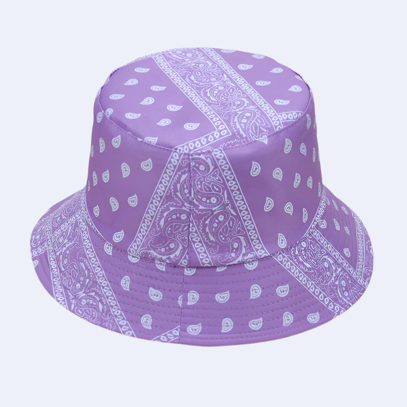 Lilac Paisley Bucket Hat - RUN THE STREETS COLLABORATIVE