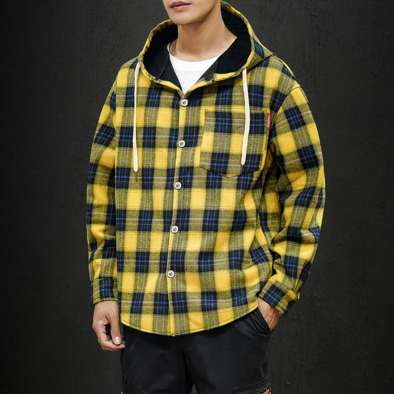 Plaid Hooded Flannel Shacket