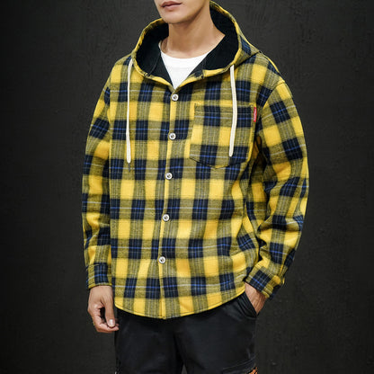 Plaid Hooded Flannel Shacket