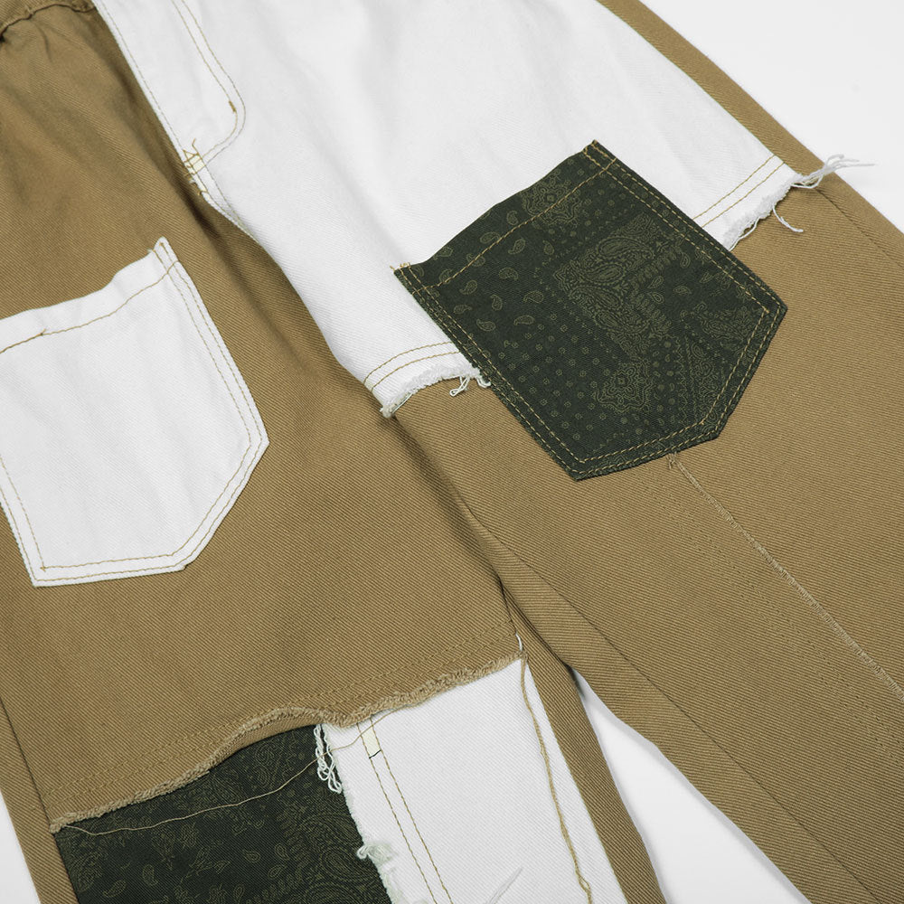 Street Contrast Stitching Straight Jeans - RUN THE STREETS COLLABORATIVE