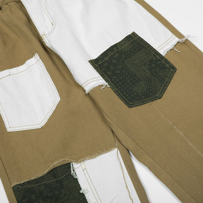 Street Contrast Stitching Straight Jeans - RUN THE STREETS COLLABORATIVE