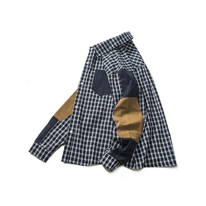 Patchwork Plaid Utility Shirt