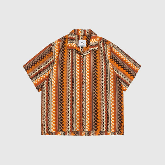 Tribal Knit Short Sleeve Shirt for Men - RUN THE STREETS COLLABORATIVE