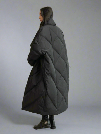 Urban Shield Oversized Quilted Down Coat - RUN THE STREETS COLLABORATIVE