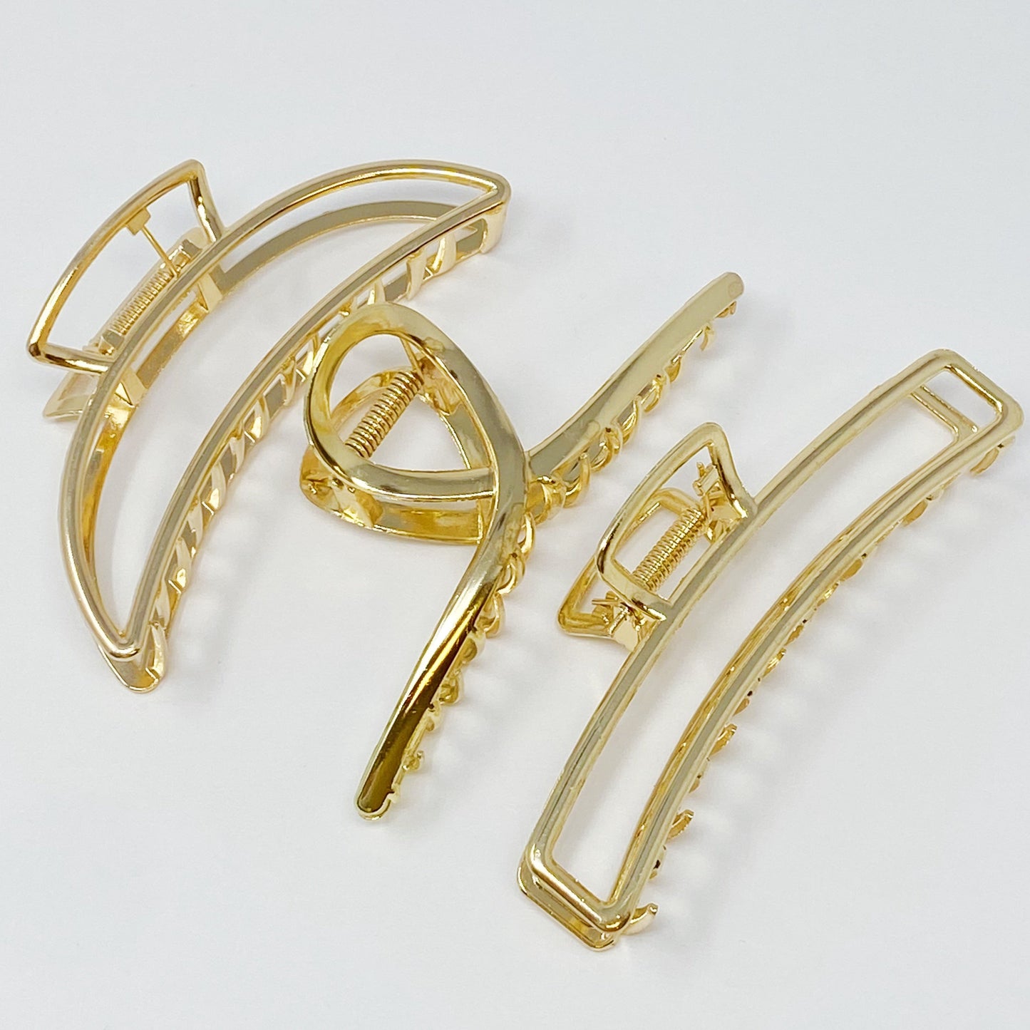Gold Mine Hair Claw Set Of 3 - RUN THE STREETS COLLABORATIVE