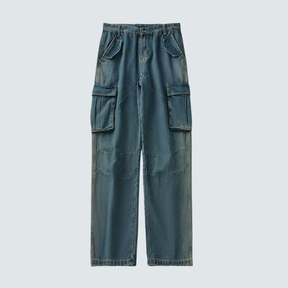 American Retro Washed Workwear Jeans - RUN THE STREETS COLLABORATIVE