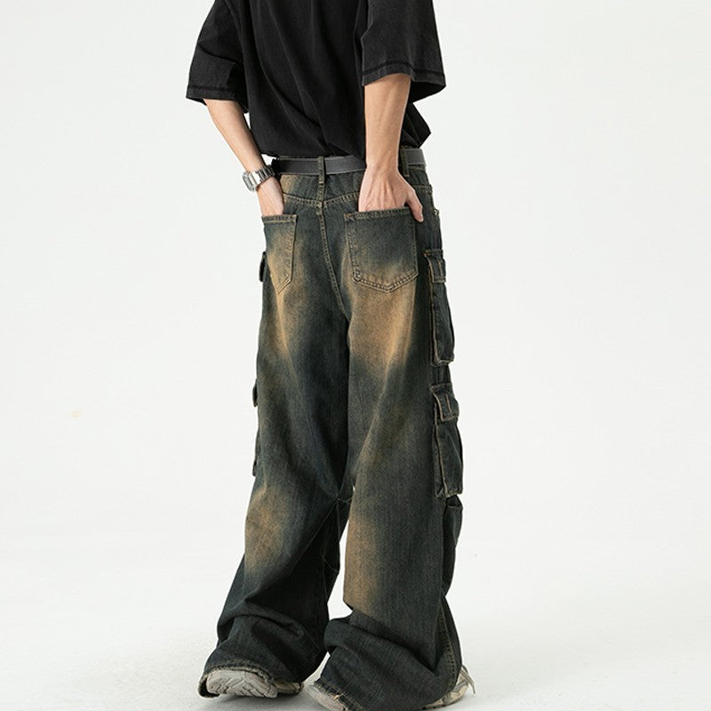 American Retro Washed Workwear Jeans - RUN THE STREETS COLLABORATIVE