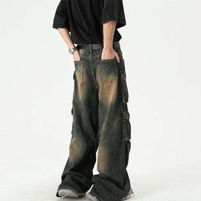 American Retro Washed Workwear Jeans - RUN THE STREETS COLLABORATIVE