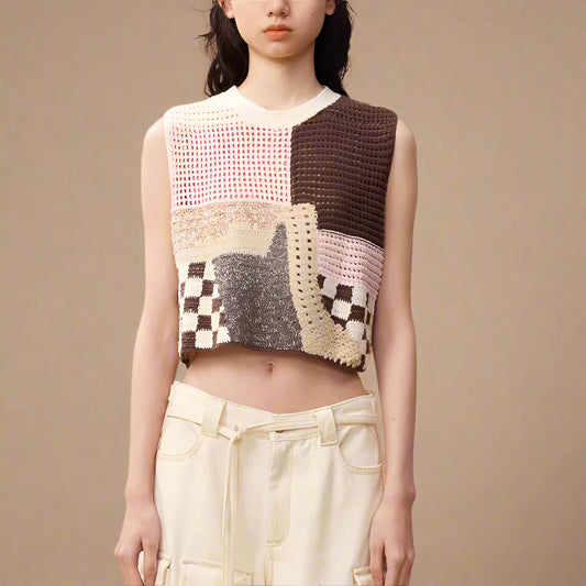 Round Neck Knitted Vest - RUN THE STREETS COLLABORATIVE