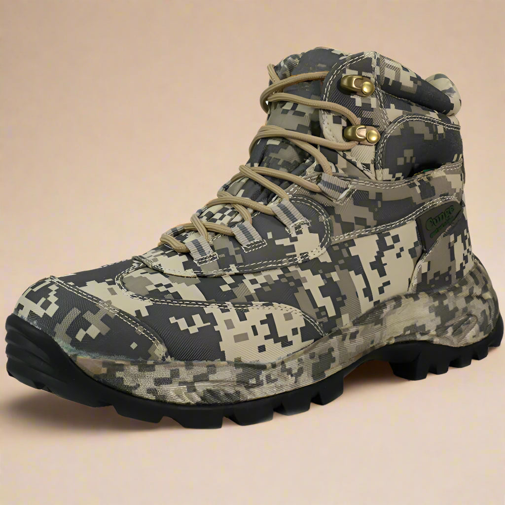 Khaki Digital Camo Hiking Boots - RUN THE STREETS COLLABORATIVE