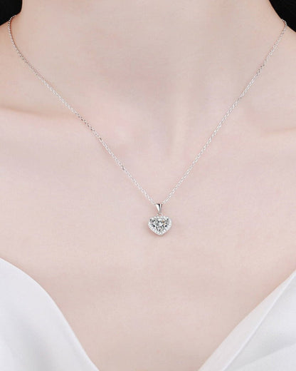 Diamond Heart Pendant Necklace - 1 Carat - RUN THE STREETS COLLABORATIVE