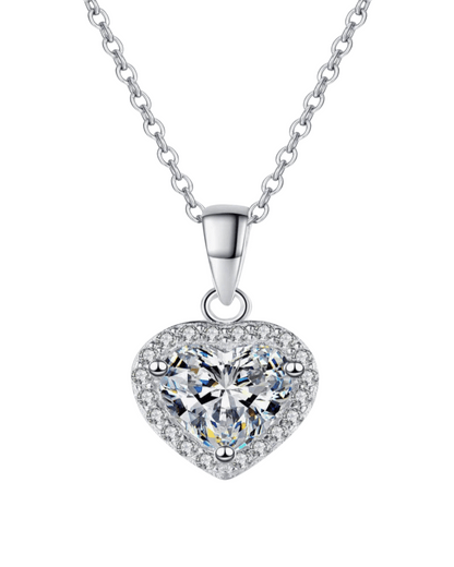 Diamond Heart Pendant Necklace - 1 Carat - RUN THE STREETS COLLABORATIVE