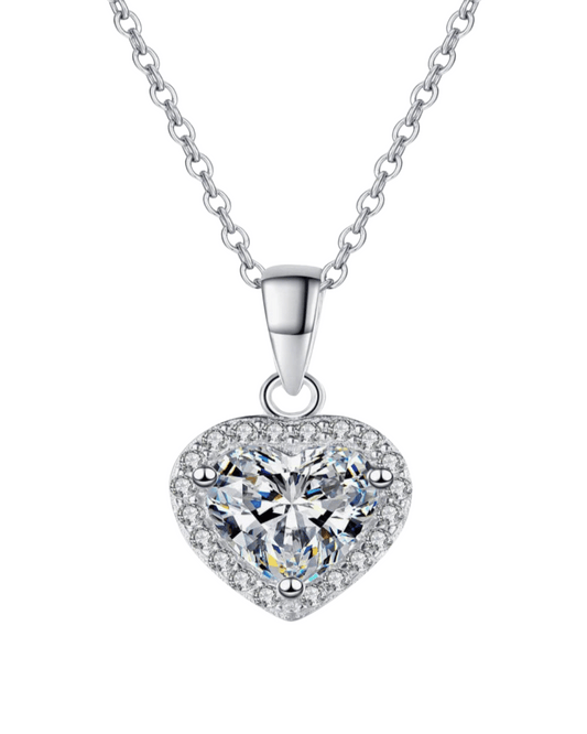 Diamond Heart Pendant Necklace - 1 Carat - RUN THE STREETS COLLABORATIVE