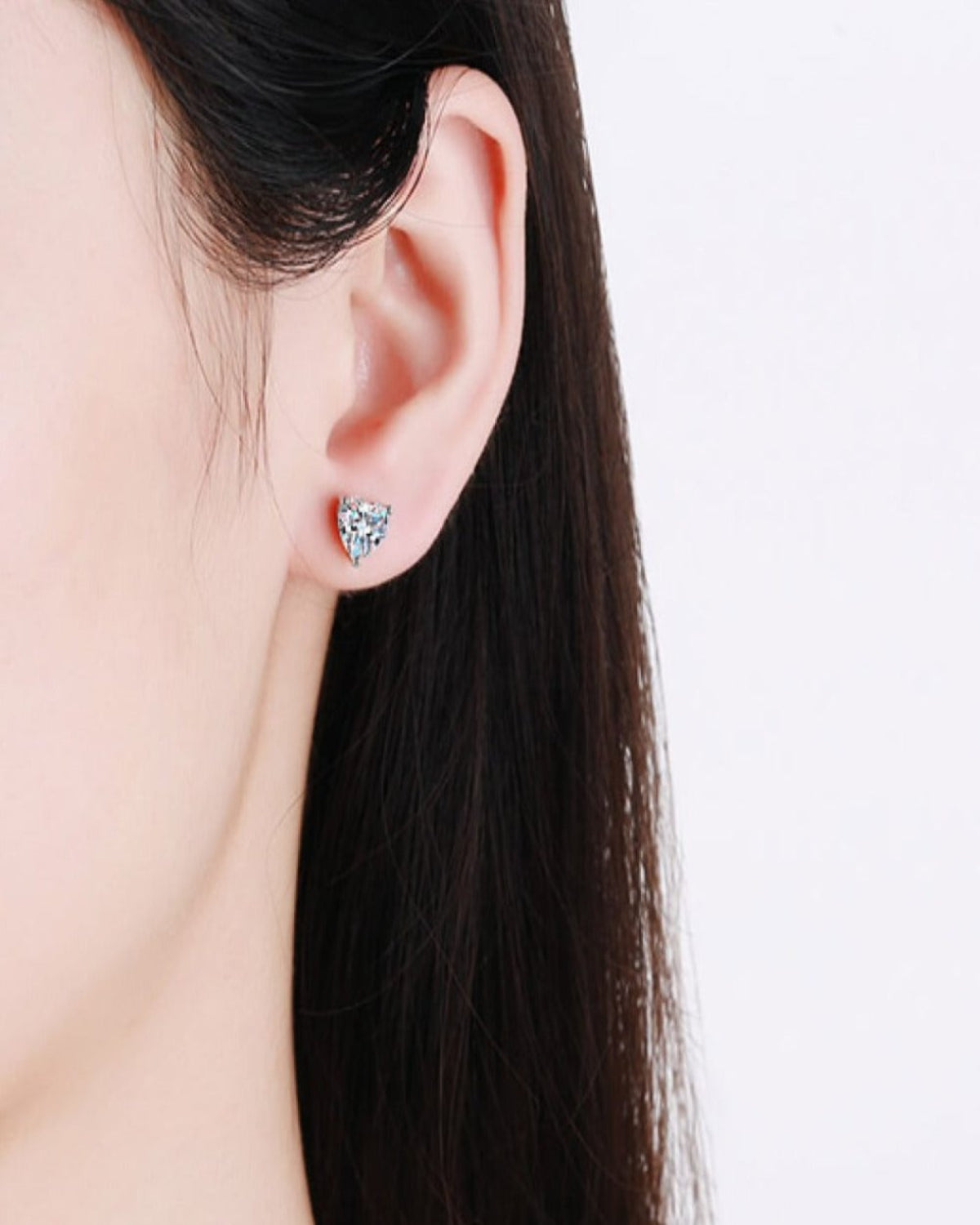 Diamond Heart Stud Earrings - 1 Carat - RUN THE STREETS COLLABORATIVE