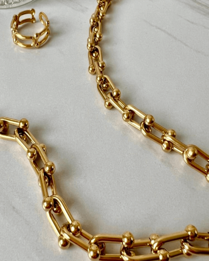 Gold Link Chain Necklace Jewelry - RUN THE STREETS COLLABORATIVE