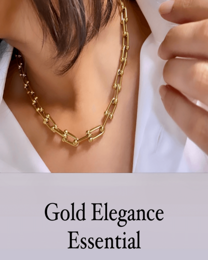 Gold Link Chain Necklace Jewelry - RUN THE STREETS COLLABORATIVE