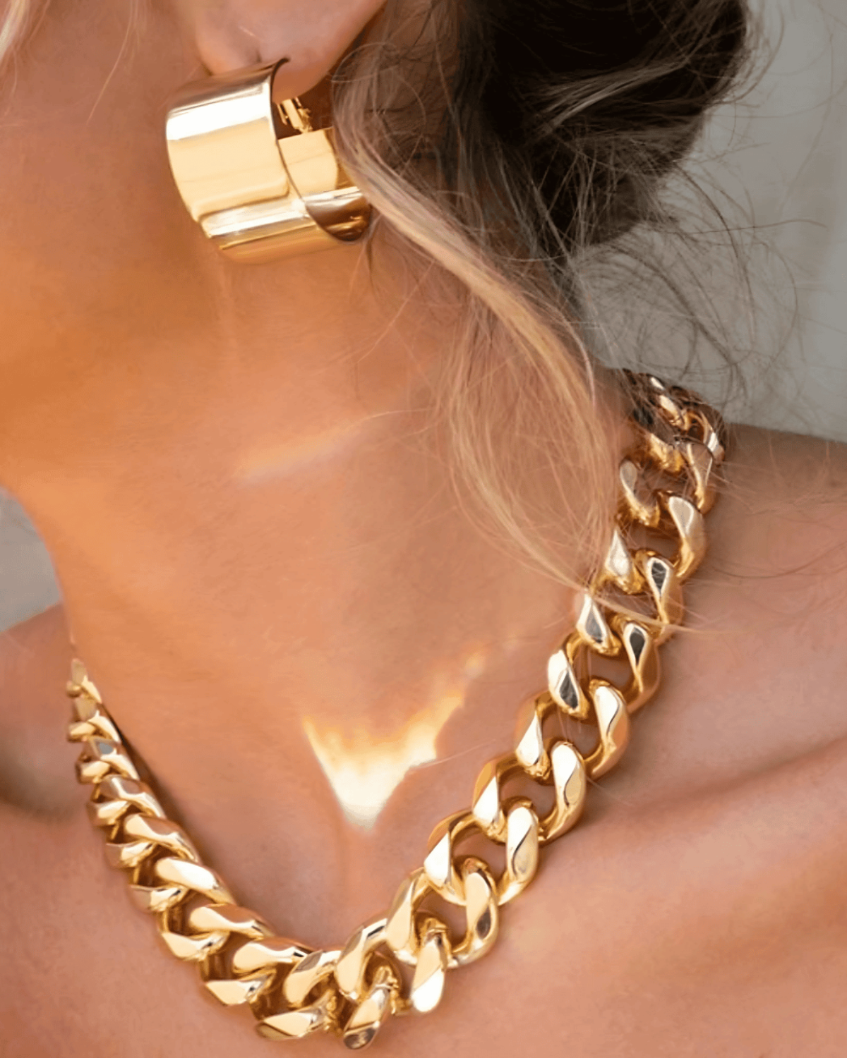 Gold Chunky Chain Necklace - RUN THE STREETS COLLABORATIVE