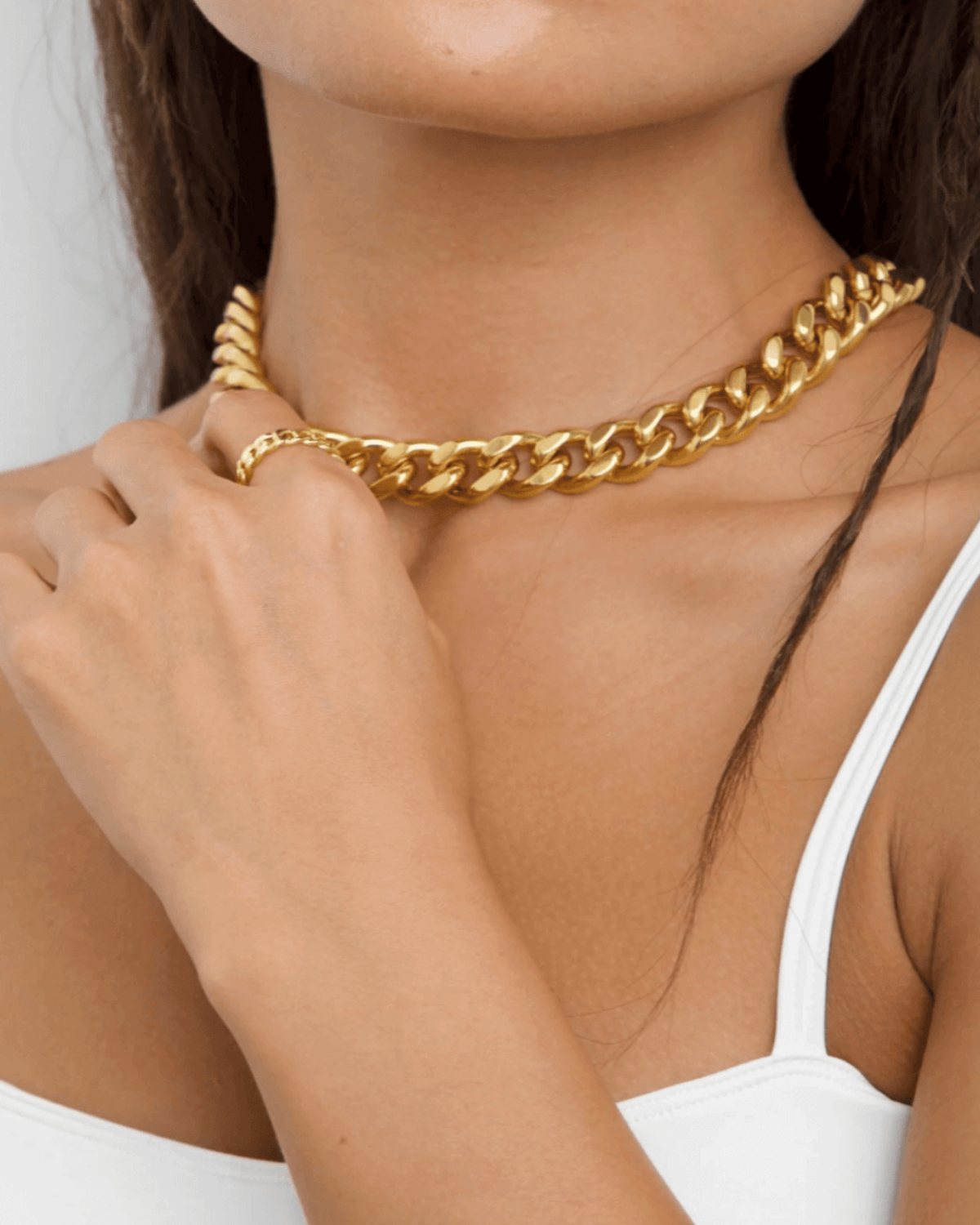 Gold Chunky Chain Necklace - RUN THE STREETS COLLABORATIVE