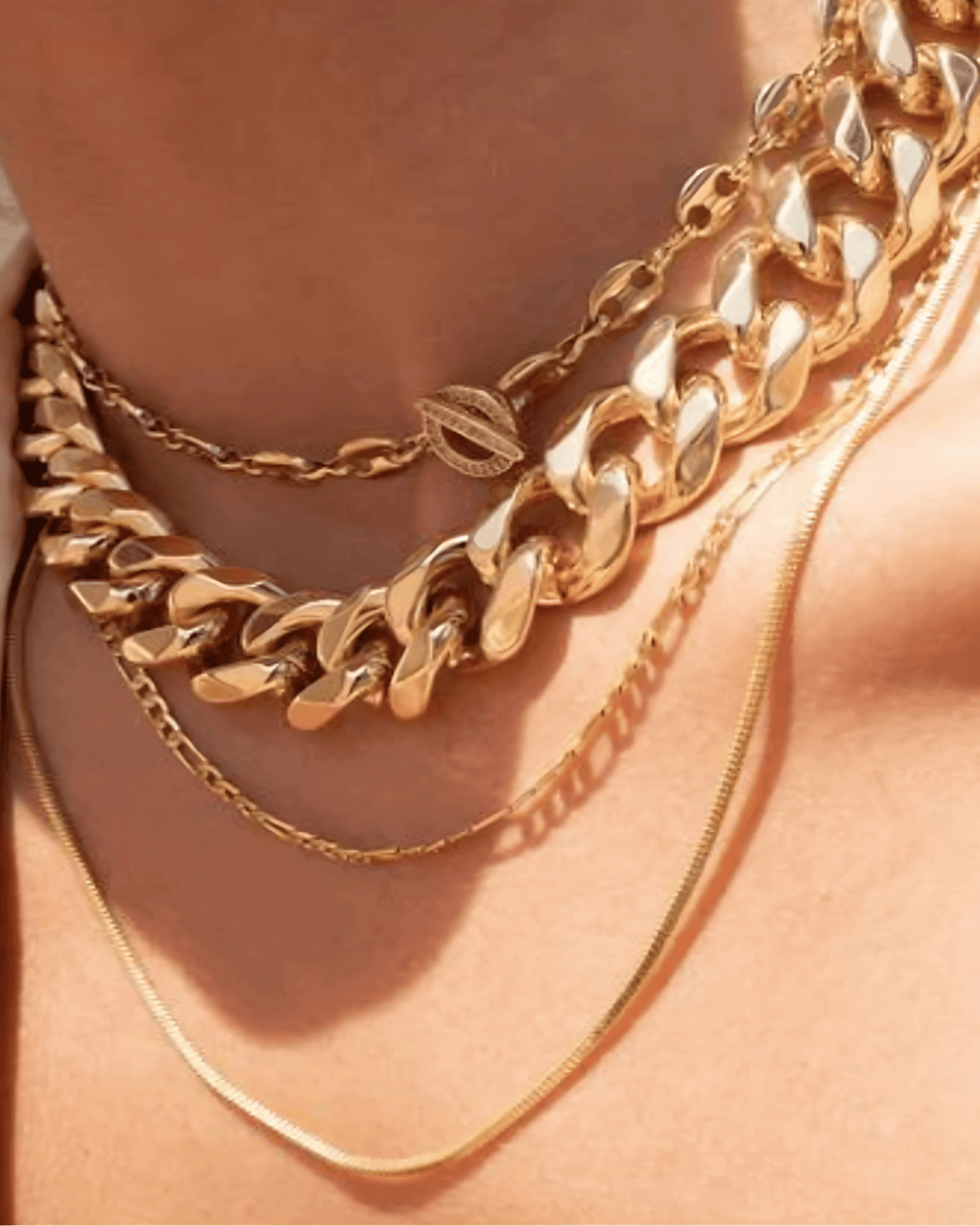 Gold Chunky Chain Necklace - RUN THE STREETS COLLABORATIVE
