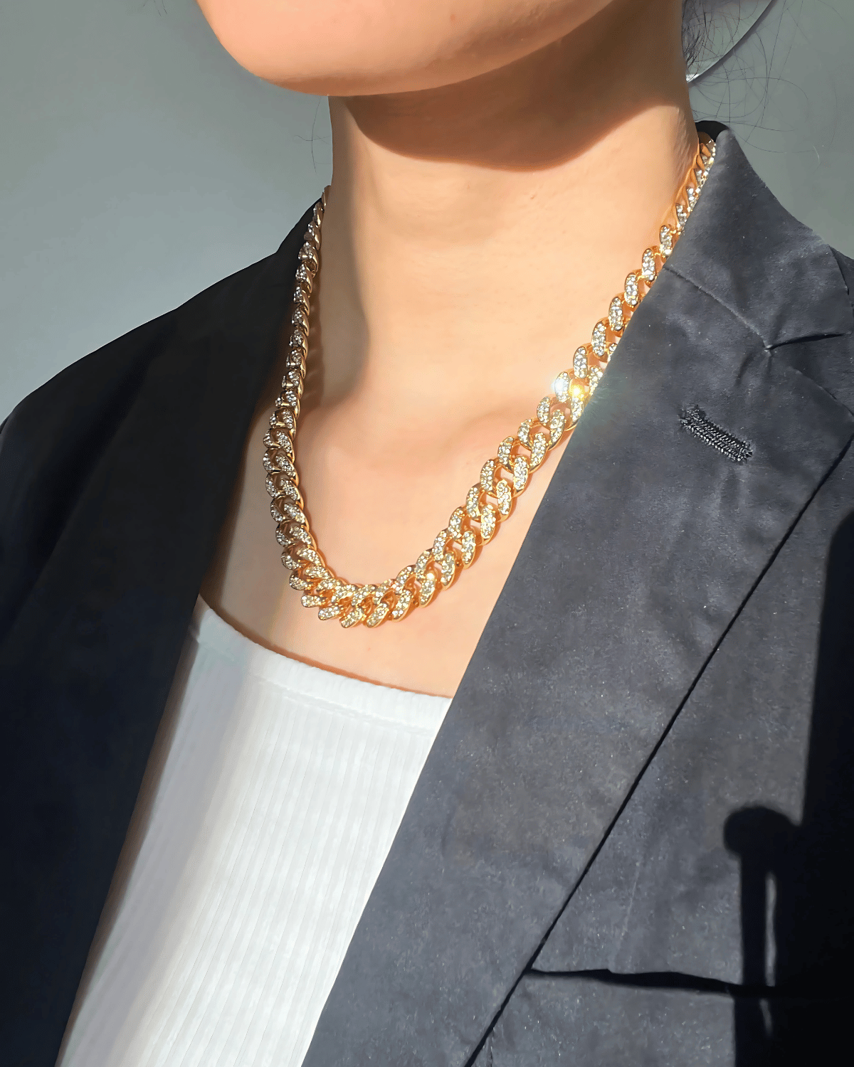 Best Trending Trendy Gold Diamond Chain Necklace Jewelry - RUN THE STREETS COLLABORATIVE