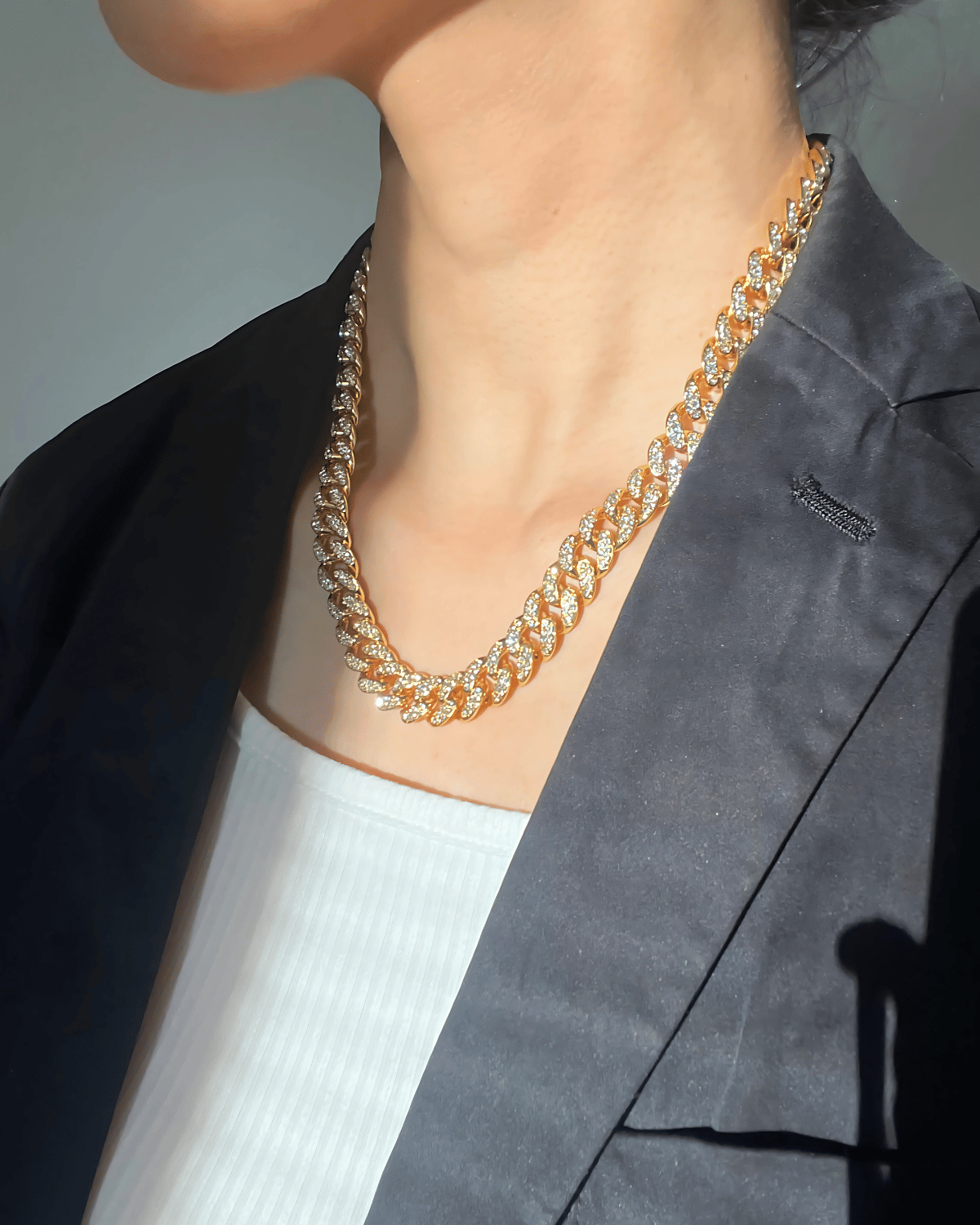 Best Trending Trendy Gold Diamond Chain Necklace Jewelry - RUN THE STREETS COLLABORATIVE